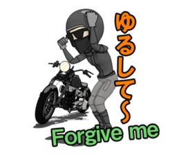 American Motorcycle black rider2 sticker #10978480