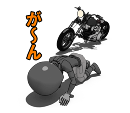 American Motorcycle black rider2 sticker #10978482