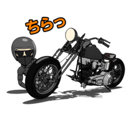 American Motorcycle black rider2 sticker #10978484