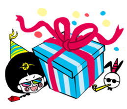 Kong and sunglasses rabbit. sticker #10978670