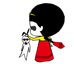 Kong and sunglasses rabbit. sticker #10978679