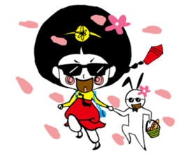 Kong and sunglasses rabbit. sticker #10978683