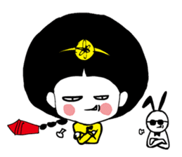 Kong and sunglasses rabbit. sticker #10978684