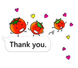 Mini tomato on the balloon (English). sticker #10979568