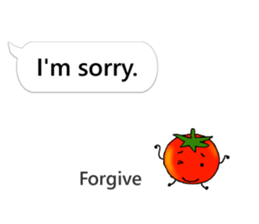 Mini tomato on the balloon (English). sticker #10979571