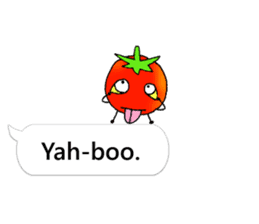 Mini tomato on the balloon (English). sticker #10979572