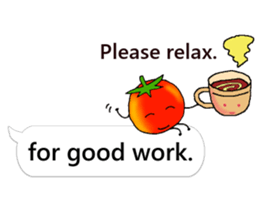 Mini tomato on the balloon (English). sticker #10979573