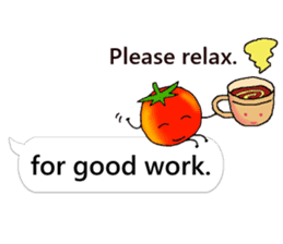 Mini tomato on the balloon (English). sticker #10979573