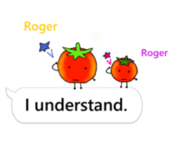 Mini tomato on the balloon (English). sticker #10979574