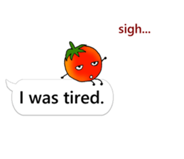 Mini tomato on the balloon (English). sticker #10979576