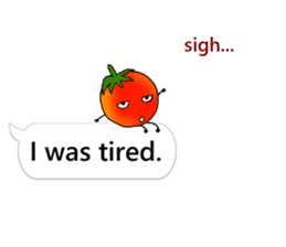 Mini tomato on the balloon (English). sticker #10979576