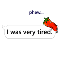 Mini tomato on the balloon (English). sticker #10979577