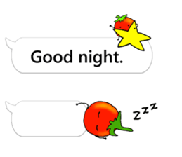 Mini tomato on the balloon (English). sticker #10979581