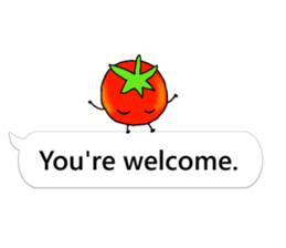 Mini tomato on the balloon (English). sticker #10979583