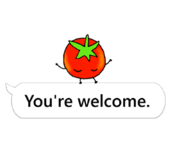 Mini tomato on the balloon (English). sticker #10979583