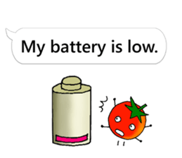 Mini tomato on the balloon (English). sticker #10979584