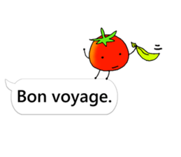 Mini tomato on the balloon (English). sticker #10979586