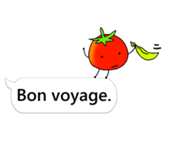 Mini tomato on the balloon (English). sticker #10979586