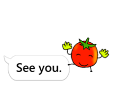 Mini tomato on the balloon (English). sticker #10979587