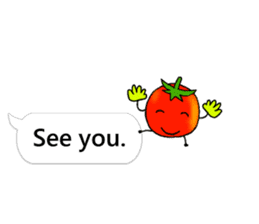 Mini tomato on the balloon (English). sticker #10979587