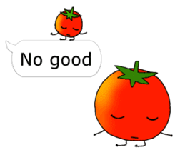 Mini tomato on the balloon (English). sticker #10979589