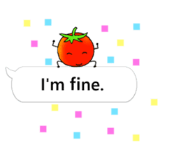 Mini tomato on the balloon (English). sticker #10979590