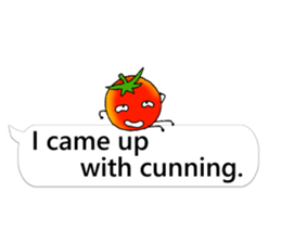 Mini tomato on the balloon (English). sticker #10979592