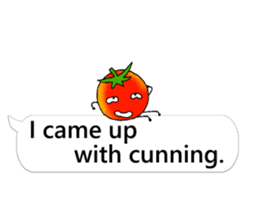 Mini tomato on the balloon (English). sticker #10979592