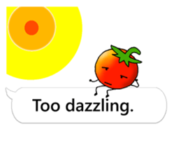 Mini tomato on the balloon (English). sticker #10979594