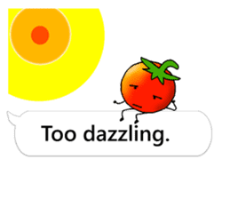 Mini tomato on the balloon (English). sticker #10979594