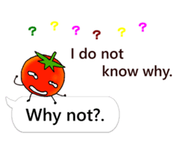 Mini tomato on the balloon (English). sticker #10979595