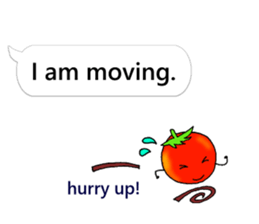 Mini tomato on the balloon (English). sticker #10979596