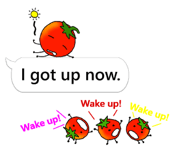 Mini tomato on the balloon (English). sticker #10979597