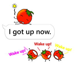Mini tomato on the balloon (English). sticker #10979597