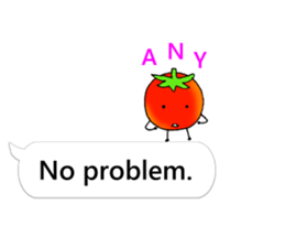 Mini tomato on the balloon (English). sticker #10979598