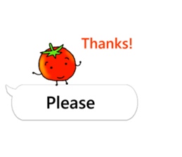 Mini tomato on the balloon (English). sticker #10979599