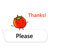 Mini tomato on the balloon (English). sticker #10979599