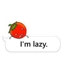 Mini tomato on the balloon (English). sticker #10979601