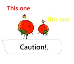 Mini tomato on the balloon (English). sticker #10979603