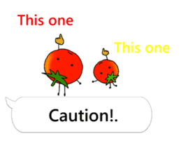 Mini tomato on the balloon (English). sticker #10979603