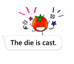 Mini tomato on the balloon (English). sticker #10979604