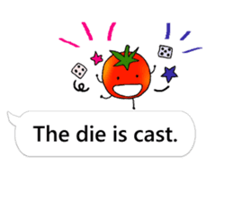 Mini tomato on the balloon (English). sticker #10979604