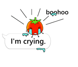 Mini tomato on the balloon (English). sticker #10979607