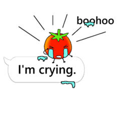 Mini tomato on the balloon (English). sticker #10979607