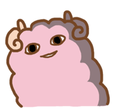 A fried prawn and a bear and sheep sticker #10980801