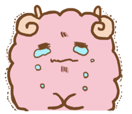 A fried prawn and a bear and sheep sticker #10980807