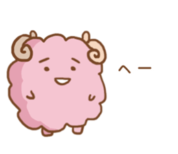 A fried prawn and a bear and sheep sticker #10980809