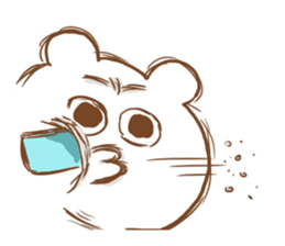 A fried prawn and a bear and sheep sticker #10980823