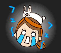 The words for used of cute girl sticker #10980947