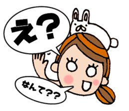 The words for used of cute girl sticker #10980948